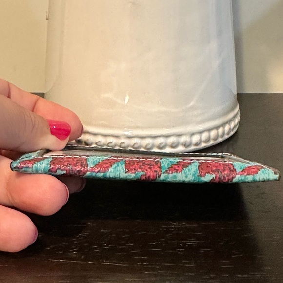 Coach Slim Id Card Case With Houndstooth Print - Picture 7 of 9